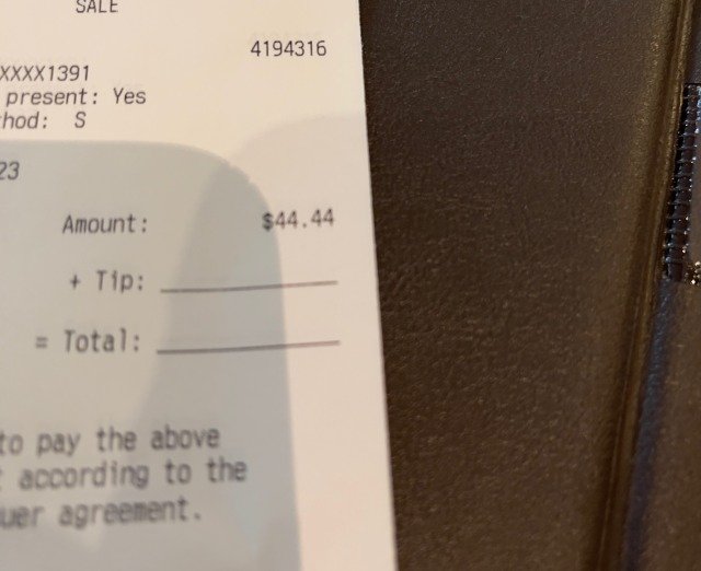 Magic numbers on my receipt!