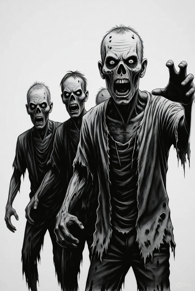 Zombies HaikuDay 4 of 7 Days of Monsters and October rolling