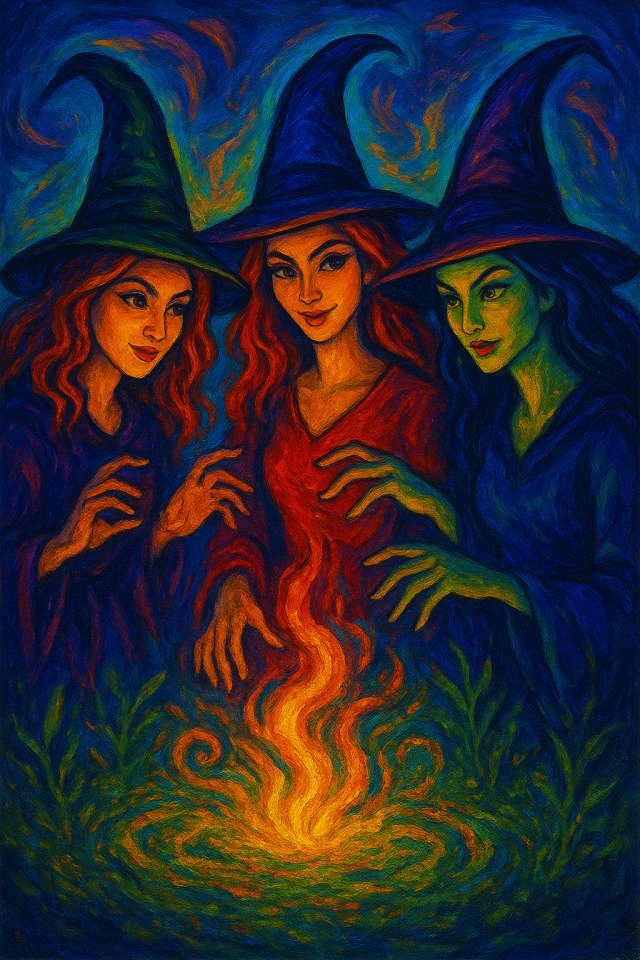 Witches HaikuOld crones they are notVibrant witches casting