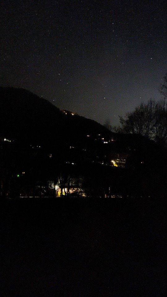 Night mountain view
