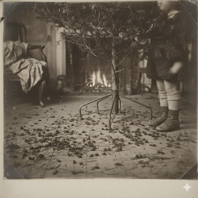 December Haiku!Christmas tree needlesScattered like ants on